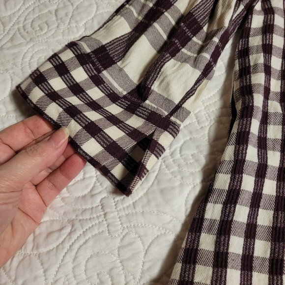 Soft Surroundings Huntleigh Plaid Gingham Asymmetrical Twill Tunic Size Medium - Picture 7 of 12